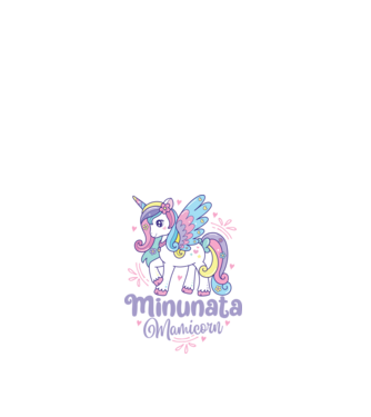 Minunata Mamicorn model alb pe tricou