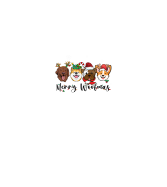 Merry woofmas 2 model alb pe tricou