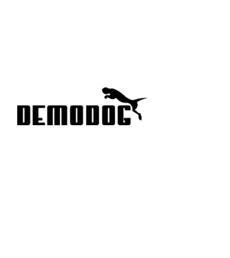 demodog logo black model alb pe tricou