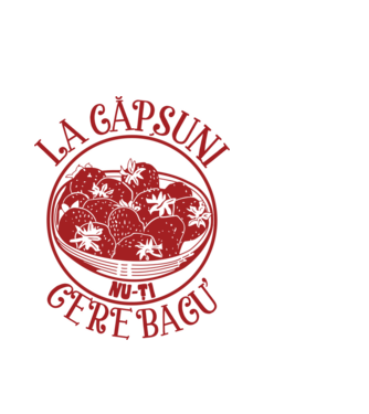 La căpșuni nu-ți cere bacu model alb pe tricou