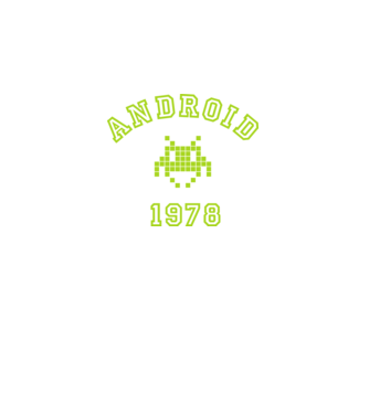 android model negru pe tricou