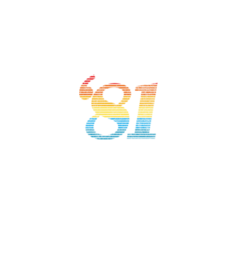 Retro Birthday 1981 model alb pe tricou