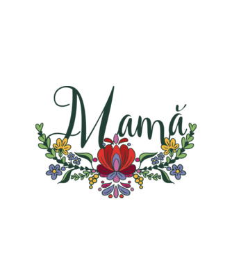 Mamă model alb pe tricou