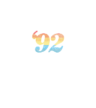 Retro Birthday 1992 model negru pe tricou