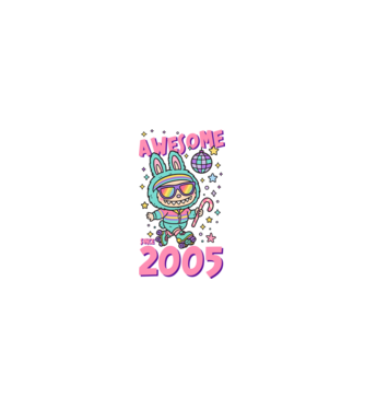 Awesome since 2005 - Labubu model nisipiu pe tricou