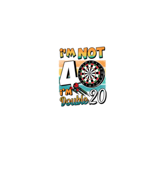 Darts Birthday 40 years old model albastru jeanși pe tricou