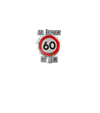 Am împlinit 60 de ani! model negru pe tricou