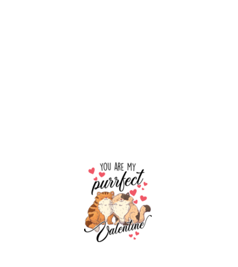 My purrfect valentine model negru pe tricou