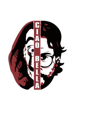 ciao bella professor model albastru deschis pe tricou