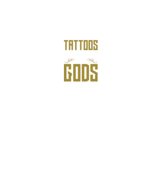 A man without tattoos is invisible to the gods model negru pe tricou