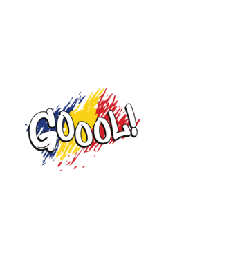 GOOOL model alb pe tricou