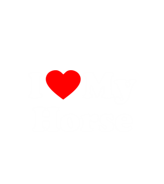 i ove my horse model negru pe tricou