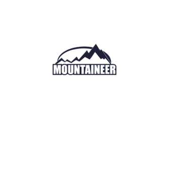 mountaineer model alb pe tricou