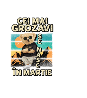 RETRO teddy MARTIE model negru pe tricou