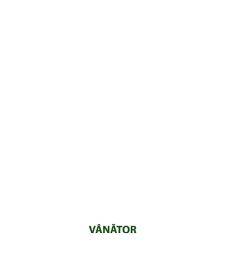 fii calm, sunt vânător model negru pe tricou