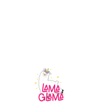 Lama glama model negru pe tricou