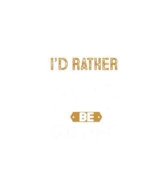 I'd rather be cycling model negru pe tricou