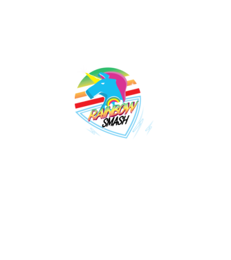 Rainbow smash model negru pe tricou