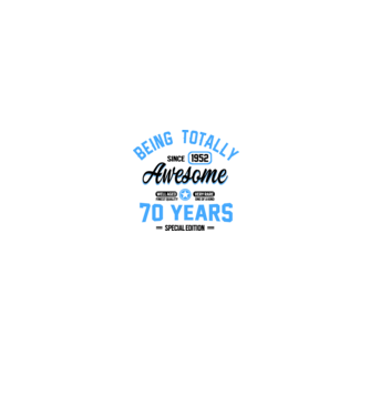 70 years of being totally awesome model alb/roșu pe tricou
