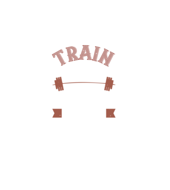Train Hard model negru pe tricou