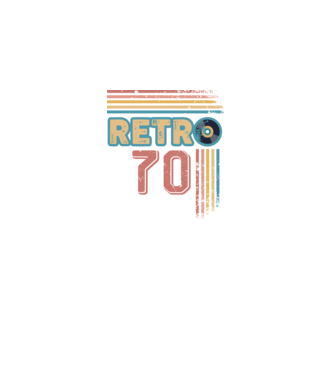 Retro 70 Birthday model alb pe tricou