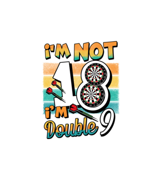 Darts Birthday 18 years old model alb pe tricou