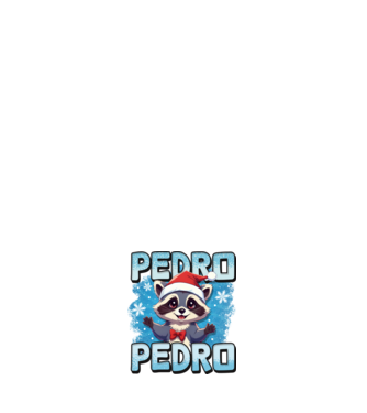 Pedro pedro retro xmas model alb pe tricou