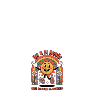 Am o zi bună! model alb pe tricou