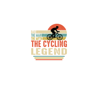 Dad the man, the myth, the cycling legend model negru pe tricou