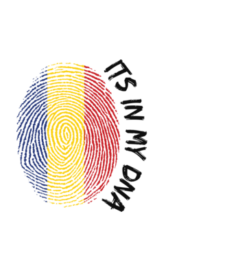 România fingerprint model negru pe tricou