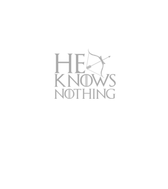 Cuplu He knows nothing model negru pe tricou