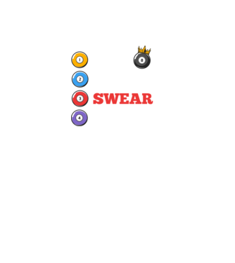 Aim swear shoot repeat - biliard v2 model negru pe tricou