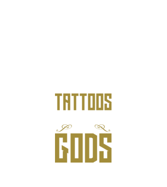 A man without tattoos is invisible to the gods model negru pe tricou