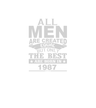 All men are created - 1987 model negru pe tricou