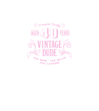 Vintage Dude - 40 model negru pe tricou