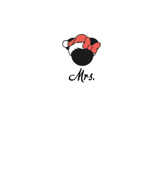 mrs christmas model alb pe tricou