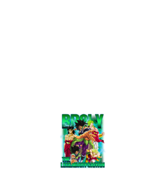 broly dragonball model albastru închis pe tricou
