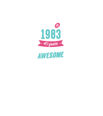 Made in 1983 model turcoaz pe tricou