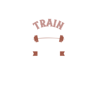 Train Hard model negru pe tricou