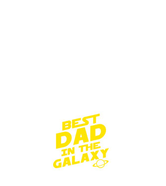 Best dad in the galaxy model negru pe tricou