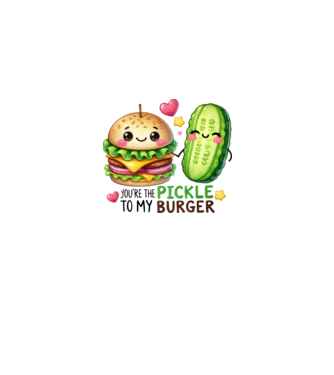 Pickle to my Burger model alb/roșu pe tricou