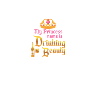 Drinking beauty model negru pe tricou