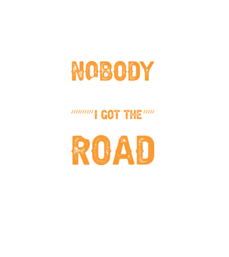 Nobody cared unti I got the longest road model negru pe tricou