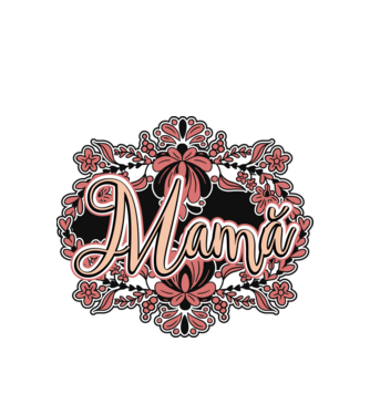 Mamă model alb pe tricou