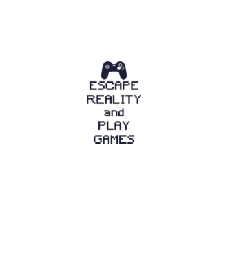Escape reality model alb pe tricou