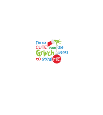 So cute Grinch model alb pe tricou