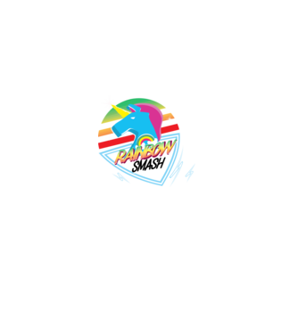 Rainbow smash model negru pe tricou