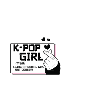 K-POP FANGIRL model negru pe tricou