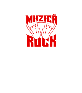 există două tipuri de muzică, rock și celelalte rahaturi model negru pe tricou