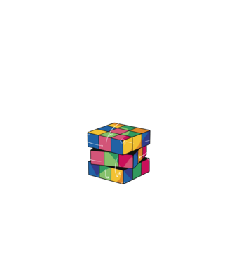 Rubik cube what part model negru pe tricou